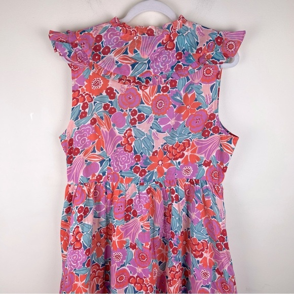 Banjanan | Feminine Cottagecore Ellian Mini Dress In Floral Bloomsbury Dawn | XL - Picture 12 of 14